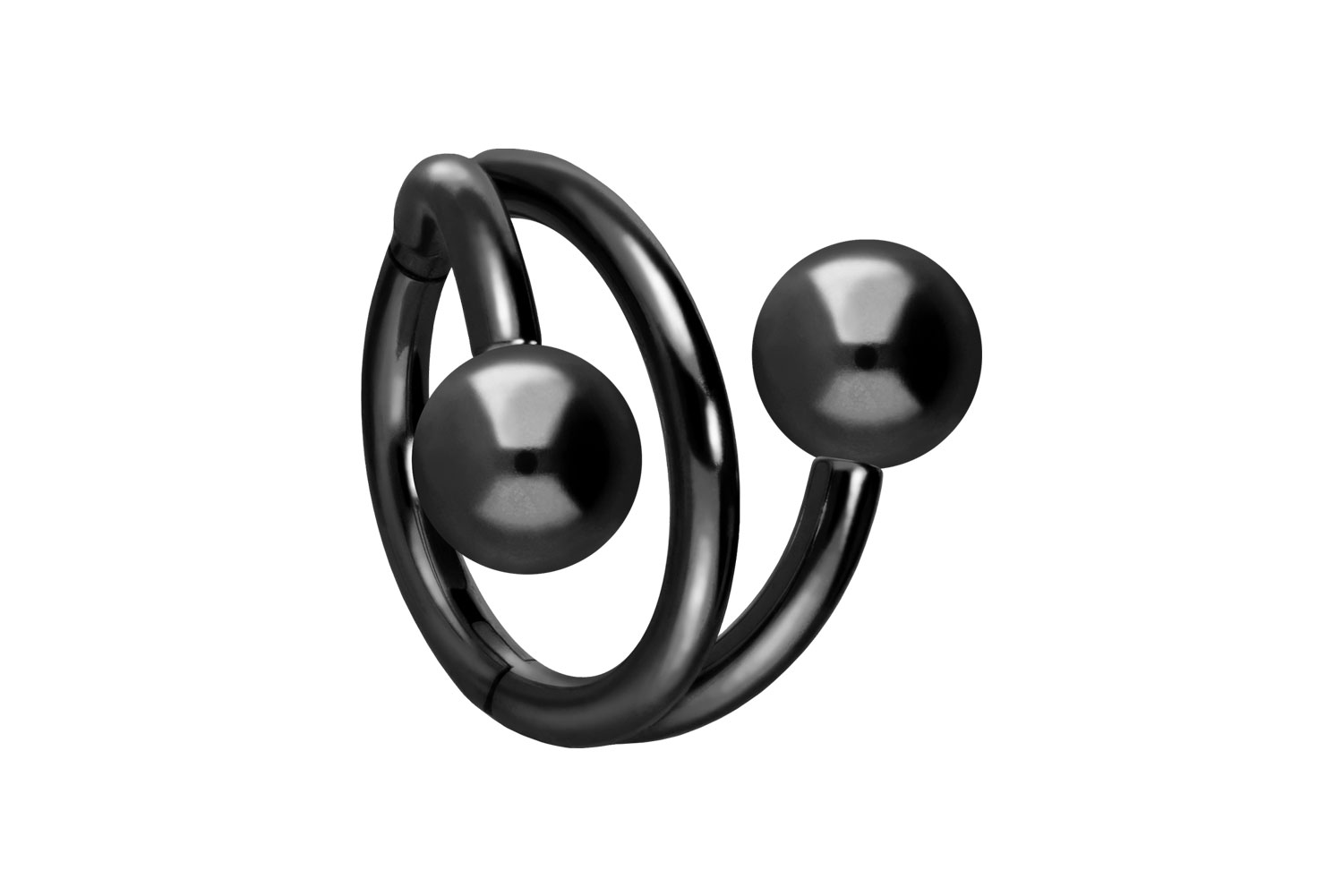 Titan Segmentring Clicker Piercing mit Innengewinde 3 RINGE + 2 KUGELN